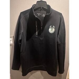 Antigua Men’s Milwaukee Bucks Quarter Zip Sweatshirt